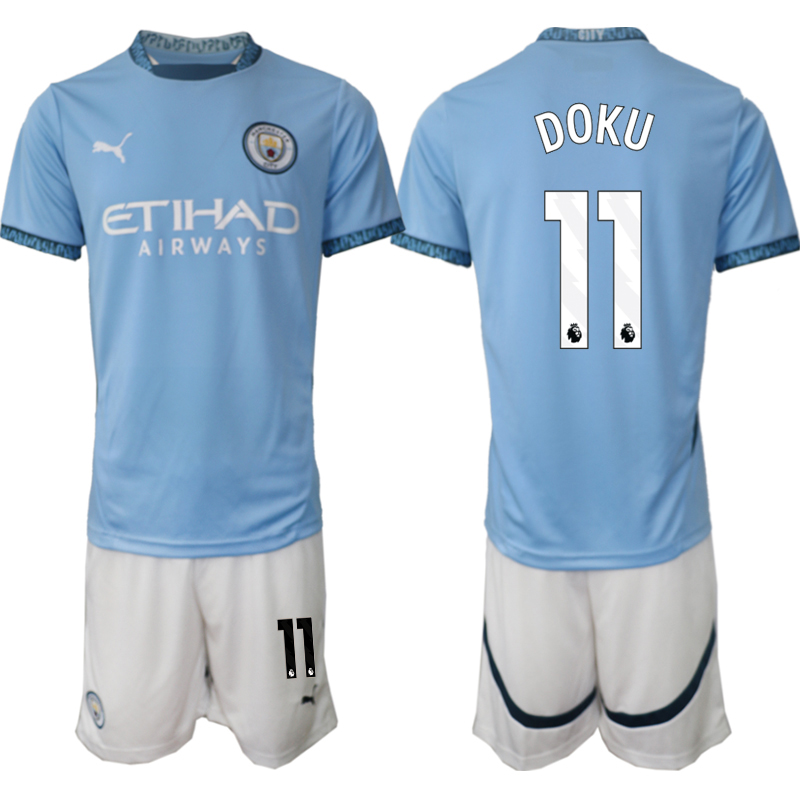 Men 2024-2025 Club Manchester City home blue #11 Soccer Jersey->->Soccer Club Jersey